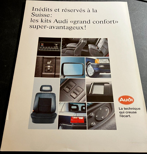 1991 Audi Grand Comfort Model Range - Vintage 6-page Dealer Brochure - FRENCH *
