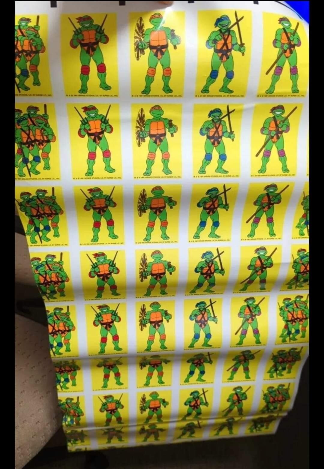 HOSTESS TEENAGE MUTANT NINJA TURTLES TURTLE PIE CARD Uncut Sheet eBay