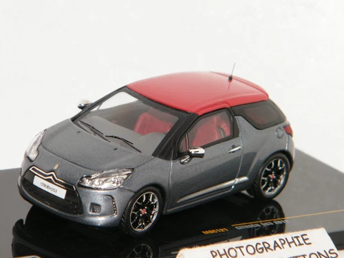 2011 Citroen DS3 METAL GREY/RED IXO 1/43 Ref MOC121
