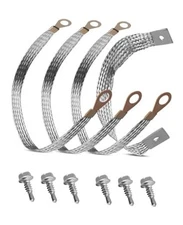 10 AWG Engine Copper Tinned Ground Strap Kit Replace 40140, 3Pcs 11 Inch 