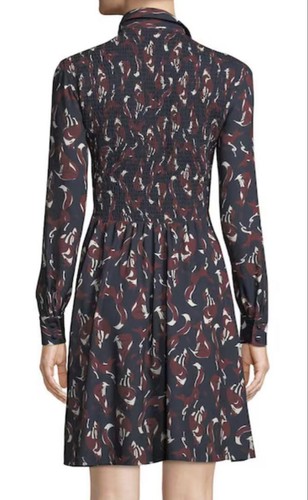 Kate Spade fox print dress navy 2Beautiful Condition. Authentic N2842 - Picture 3 of 24