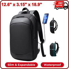 Large 17Inch Travel Laptop Backpack with USB Charger Port Anti-Theft Slim Design