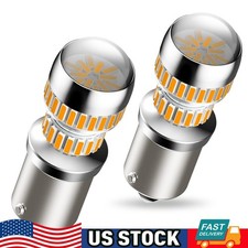 2x Ba15s 1156 7506 Amber Led Turn Signal Light Bulb Error Free Anti Hyper Flash