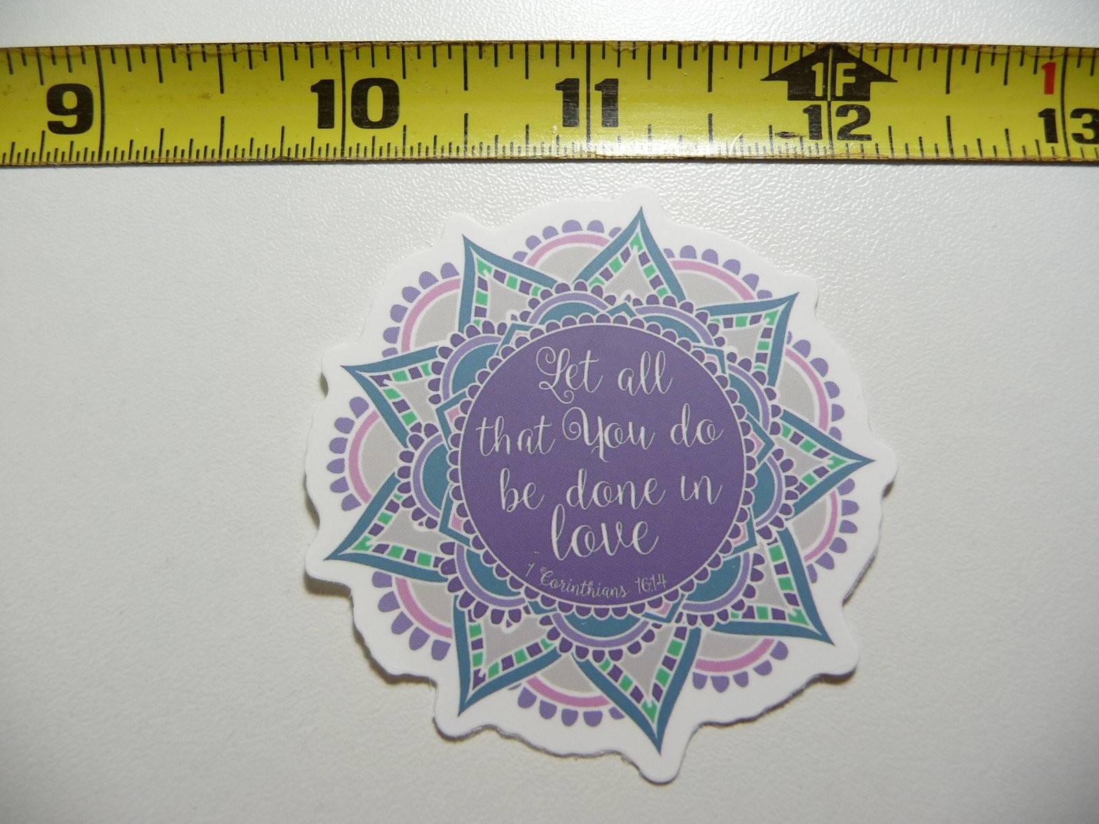 Christian Bible Verse Decal Sticker - Corinthians 16:14 Faith Church Religious Art