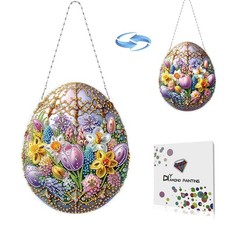 Easter Egg Diamond Art Painting Kit DIY Hanging Pendant Ornament Gem Art Set