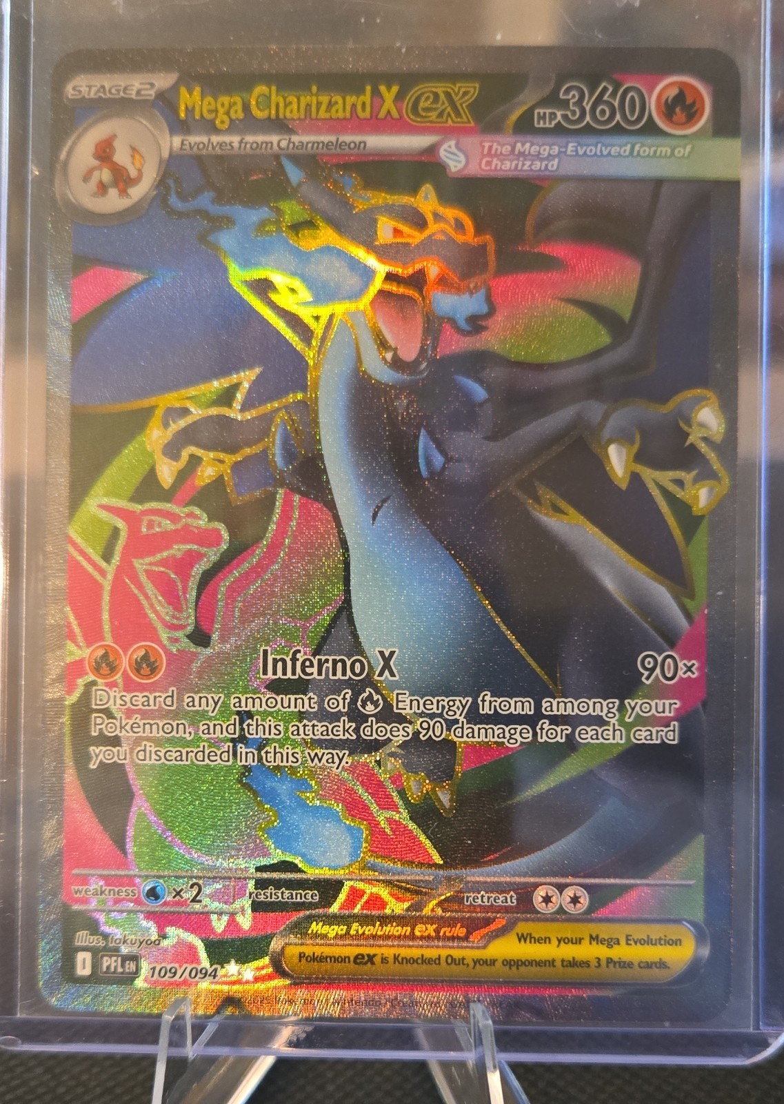 Mega Charizard X ex 109/094 Me02: Phantasmal Flames Holo PSA 10 Potential
