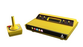 2025 Atari 2600+ PAC-MAN Edition Console Wireless Joystick Yellow +Power Adapter