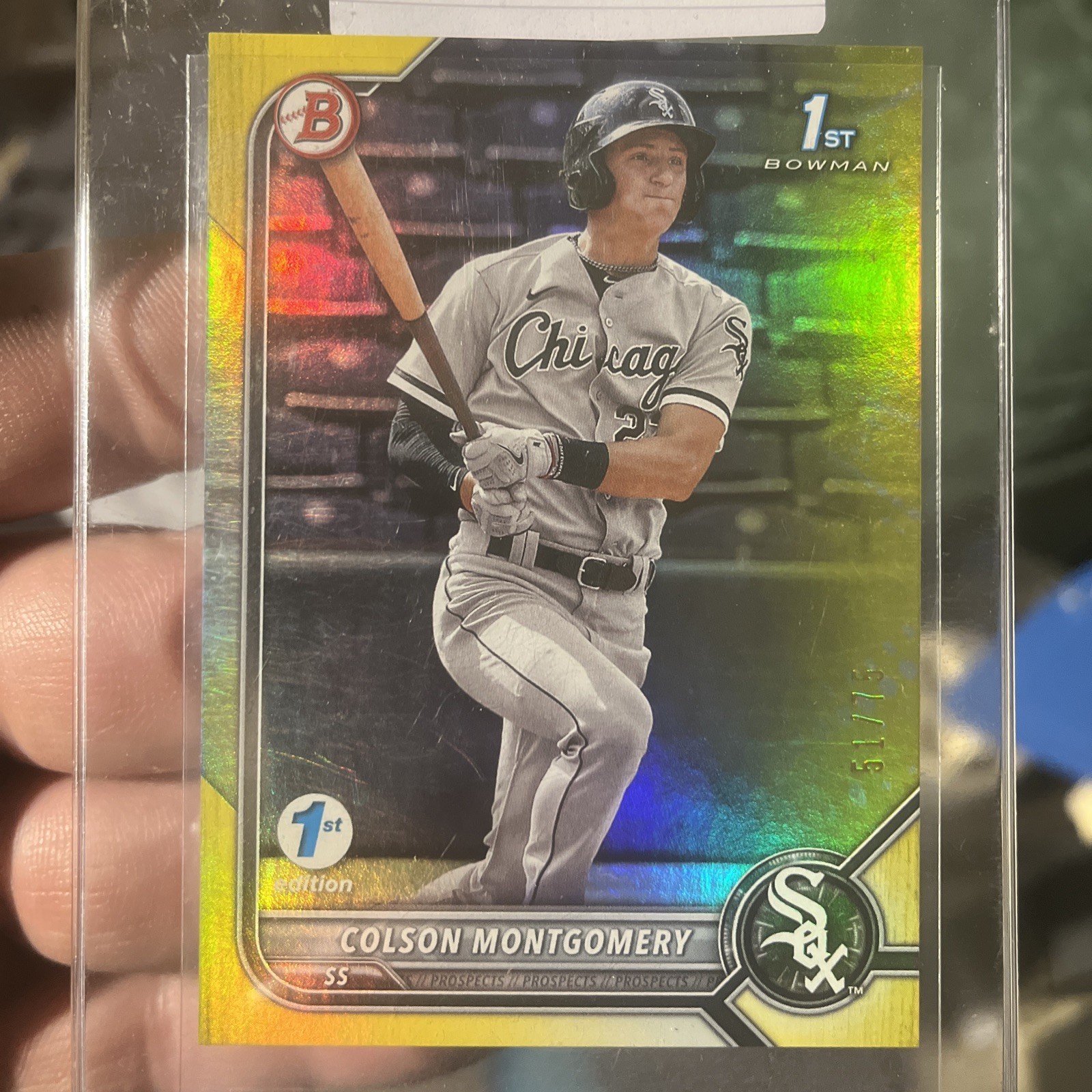 2022 First Bowman First Edition COLSON MONTGOMERY 51/75 YELLOW ROOKIE