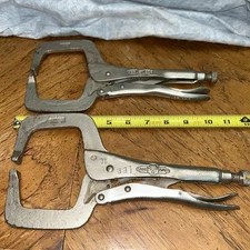 2 Vise Grip 11 R Locking Adjustable C Clamp Pliers  USA Made🇺🇲 Welding Vice