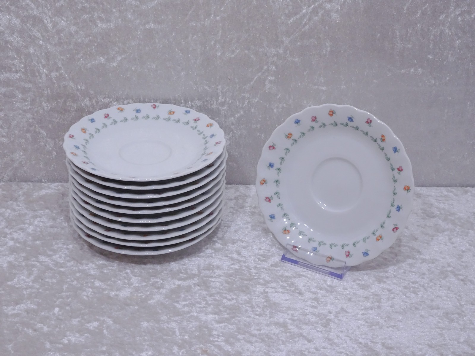 11 Tazas Eschenbach Porcelana Diseño Toledo Streublume Vintage