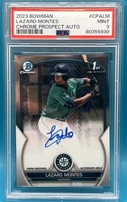 Lazaro Montes 1st Bowman Chrome Auto PSA 9 Mariners RC CPA-LM Prospect