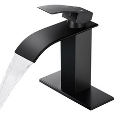 AKLFGN Waterfall Single Handle Single Hole Low-Arc Bathroom Faucet Bathroom