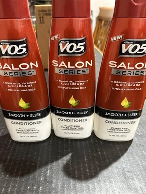 3 Alberto VO5 Salon Series Smooth + Sleek Conditioner/Shampoo - 14.2 fl oz Each