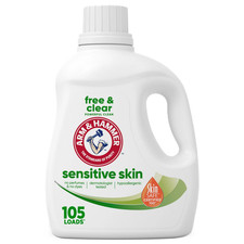 ARM & HAMMER Sensitive Skin Free & Clear Liquid Laundry Detergent Soap 105 fl oz 0.08 per gallon
