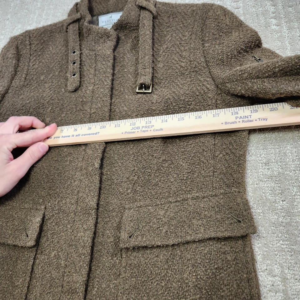 Chaqueta Peruvian Connection Mujer 6 Mezcla Lana Alpaca *LEER* Cremallera Completa Verde  Foto 4 de 4