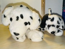 SET of 2 AURORA Dalmatians Puppy  Mommy Dog Plush 9"  13" CUTE Spotted Dogs