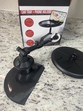 Adjustable Car Tray Table With Phone And Slots Fits Into Most Cup Holders