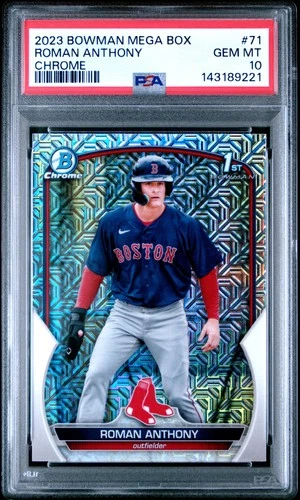 9221 Roman Anthony 2023 Bowman Mega Box #BCP-71 Mojo Refractor Prospects PSA 10