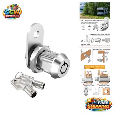 Heavy-Duty 5/8'' Cabinet Locks with Keys - Easy Install for Ultimate Security