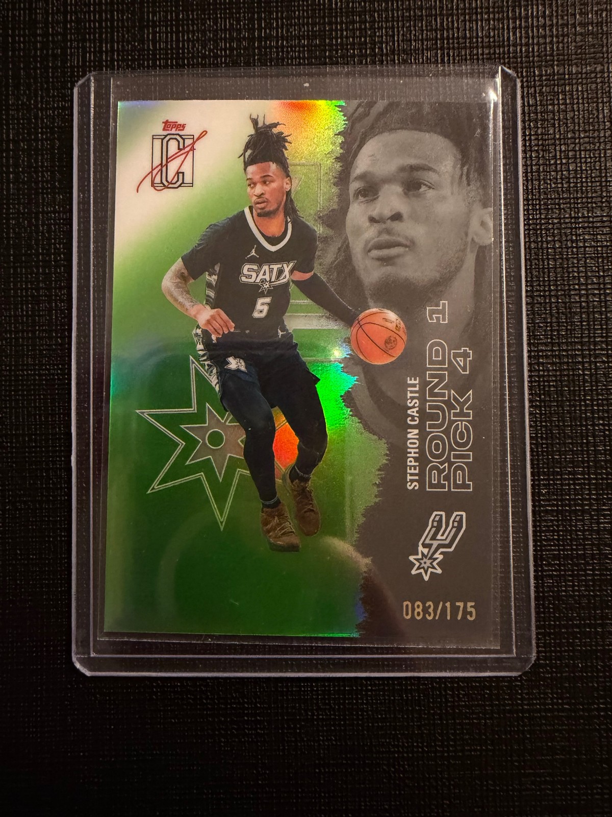 2025-26 Topps Signature Class #53 Stephon Castle Chrome Green #083/175