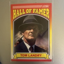 Score 1990 Tom Landry Hall of Famer #597 Dallas Cowboys Football Card