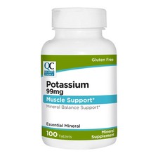 Quality Choice Potassium 99 mg Tablets 100 Count 100 Pack of 1 