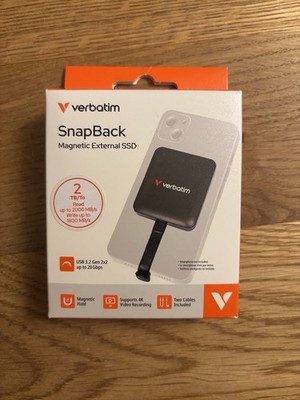 Verbatim SnapBack Magnetic External SSD - 2TB USB 3.2