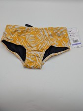 Speedo Boys Youth Size 26 Vibe Collection Brief Eco Endurance Swim Suit Yellow
