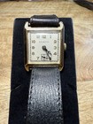 Vintage 9ct Yellow Gold Art Deco Rectangular Manual Tank Watch 1937 C R HUTTON