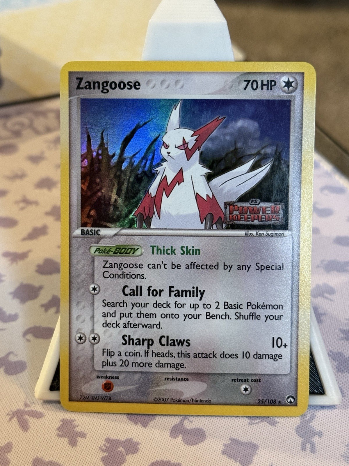 Zangoose 25/108 - Power Keepers Reverse Holo Rare Stamped Pokemon Card