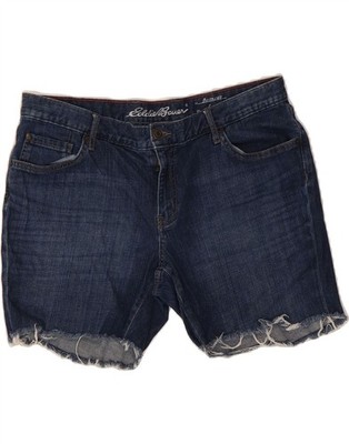 Eddie Bauer Damen Jeansshorts US 14 XL W36 dunkelblau Baumwolle DK63