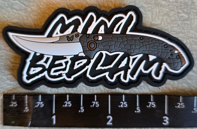 3.5'' Benchmade Knives Knife Bedlam Mini PVC Patch Hook Loop SHOT Show 