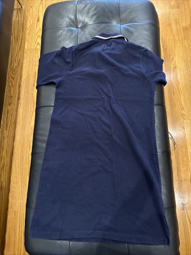 Women's Calvin Klein T-shirt Dress Navy Blue White CK Logo 100% Cotton - Picture 3 of 3