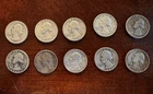 Washington Quarters Silver Lot of 10 Coin Collectors 90 Silver