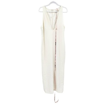 House of CB Eleanora Ivory Plunge Maxi Dress L+ NWT | eBay
