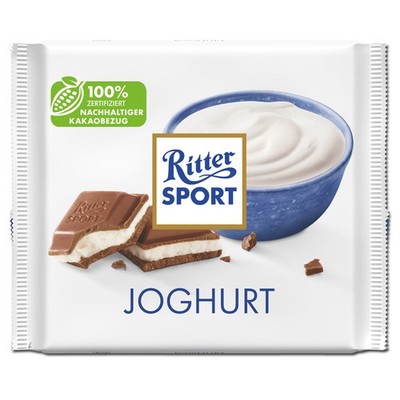 (15,90 /1kg) Ritter Sport Joghurt, Schokolade, 100g Tafel