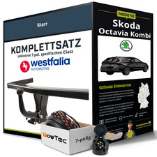 Für SKODA Octavia Kombi IV NX5, PV5 Anhängerkupplung starr +eSatz 7pol 20- AHK