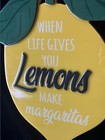 Lemon Plaque Resin Kitchen Decor When Life Gives Lemons Make Margaritas Sign CB — photo 2
