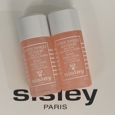 2x Sisley FLORAL TONING LOTION for Dry/Sensitive Skin Travel Size - 30ml/1oz ea.