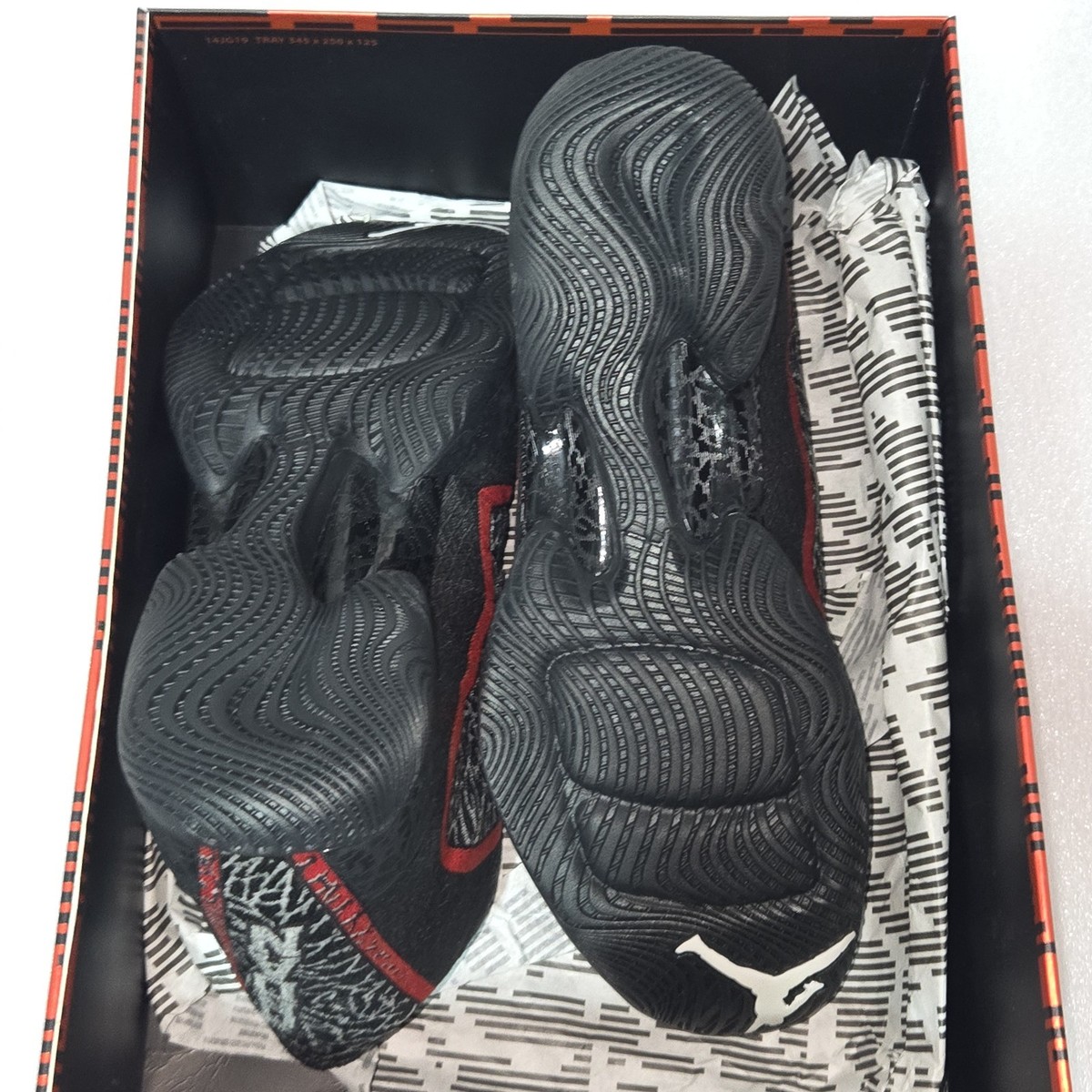 Nike Air Jordan 29 Black Cement Gym Red Men Size 10.5 695515 023