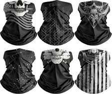 6 Pack Neck Gaiter Face Mask: Breathable Windproof Face Cover Balaclava High Ela