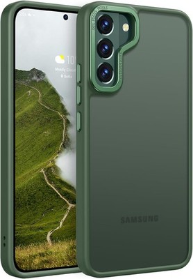 Samsung Galaxy S22 Plus Case, Translucent Frosted Hard Back, Soft Silicone Edge