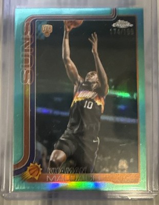 2025-26 Topps Chrome Update Khaman Maluach #160 Aqua Refractor RC /199 Suns
