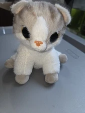 FurReal Friends Pets Alive Cat grey paw yellow eye purrs meows