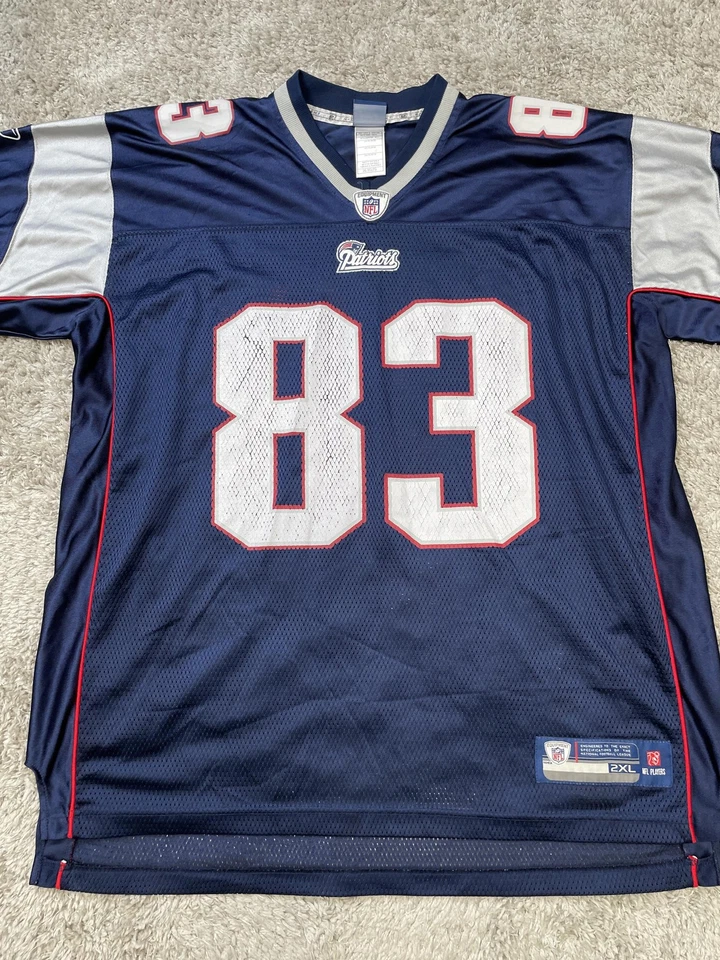 Camiseta de los New England Patriots para hombre 2XL NFL fútbol americano Wes Welker 83 camiseta Reebok Foto 2 de 4