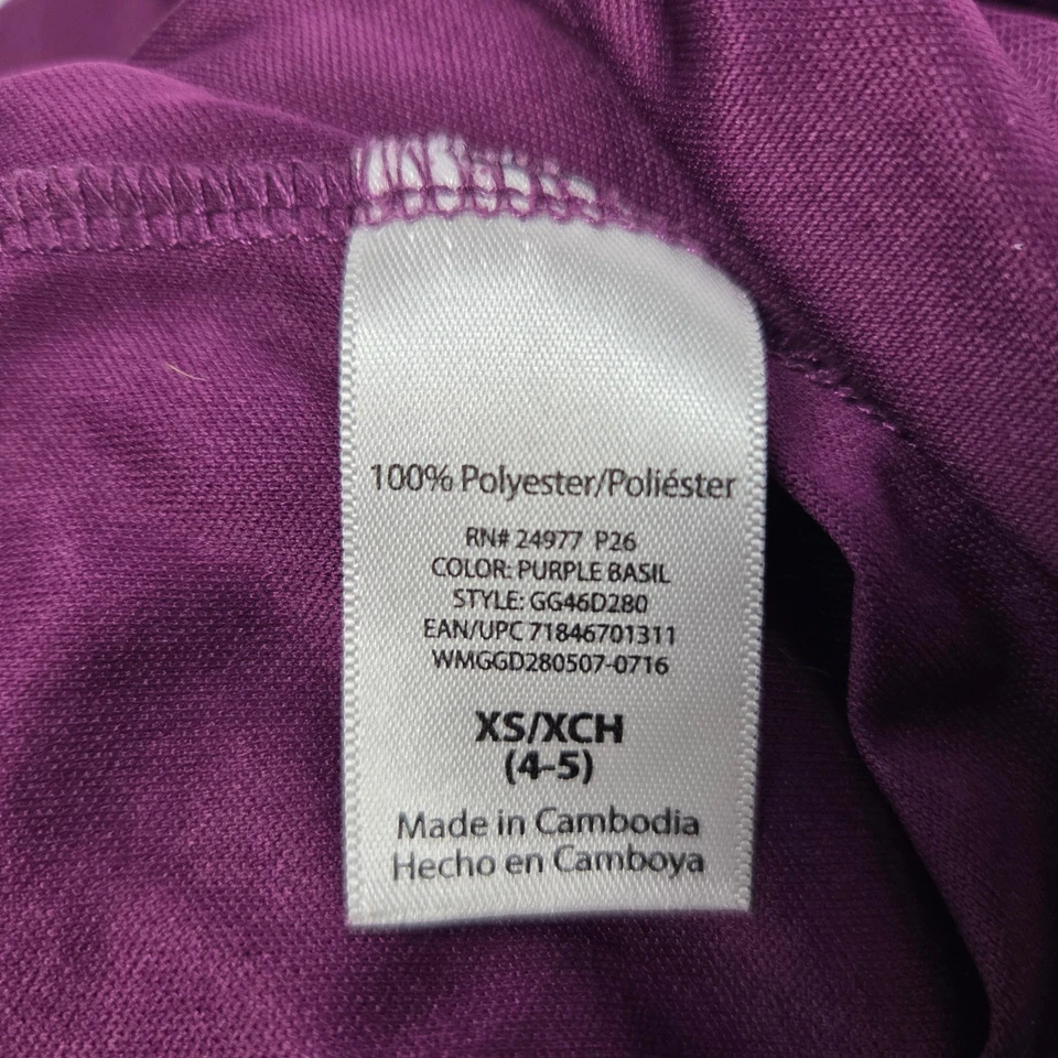 Vestido George Niñas Lentejuelas Manga Corta Capa Transparente Púrpura Talla XS Foto 4 de 4