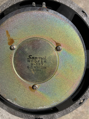 Sansui Woofer Part Number W-113 6 Ohms 25w G162 for sale online | eBay