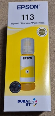 Original Epson 113 Yellow Ink Bottle exp-2030 - Image 1 of 2