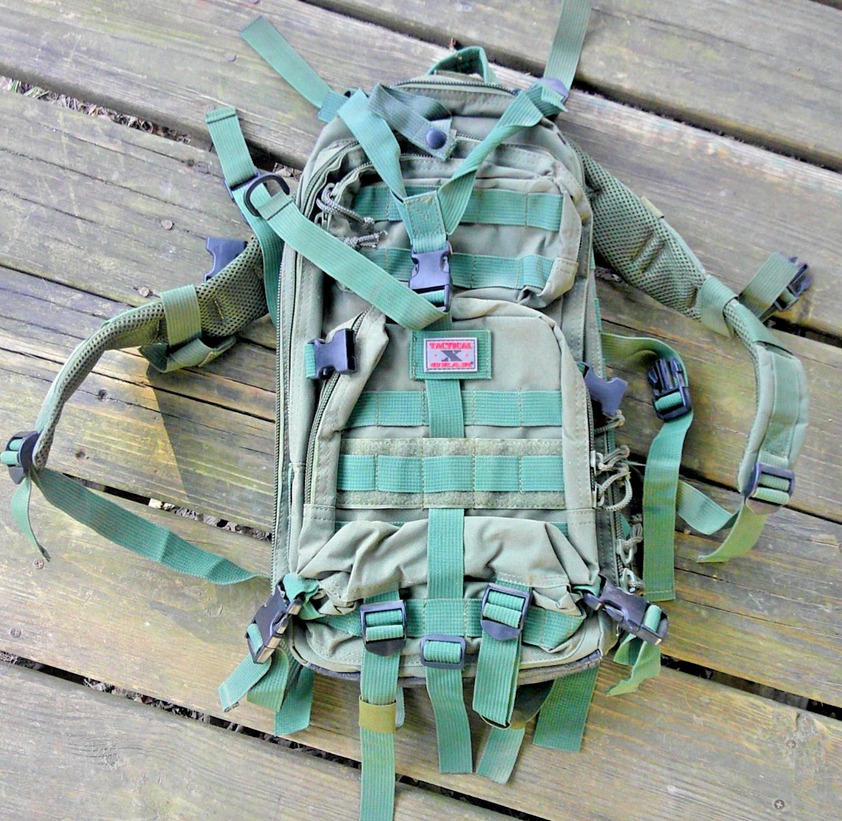 Paintball Backpack ~ Green~ Tactical Gear ~ Expandable ~  Pa