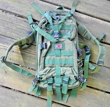 Paintball Backpack ~ Green~ Tactical Gear ~ Expandable ~  Paintball Accessories